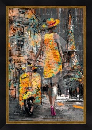 Romaric - La femme et le Vespa à Paris